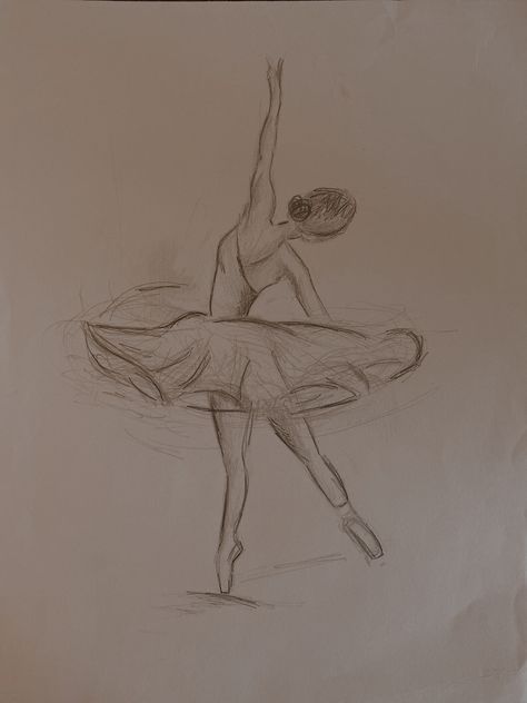 Ballet Sketches Easy, Drawing Of A Dancer, Ballerina Drawing Sketches Simple, Ballerina Sketch Easy, Balerina Drawing Easy, Ballet Drawing Reference, Dancer Drawing Simple, Dance Drawings Easy, Ballet Art Sketch