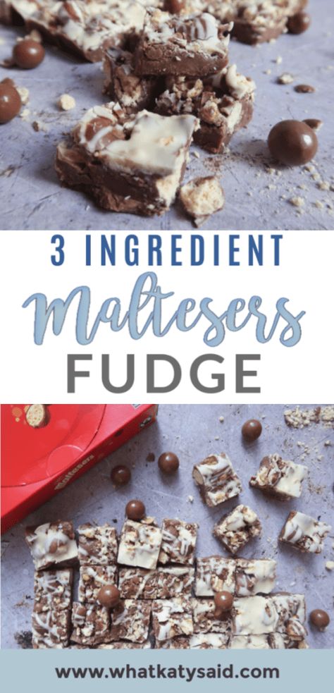 Malteser Recipes - Microwave Maltester fudge - What Katy Said Malteser Recipes, 5 Minute Recipe, Maltese Recipes, Microwave Recipe, Homemade Candy, Homemade Fudge, Candy Recipes Homemade, Fudge Recipe, Sweet Treats Recipes