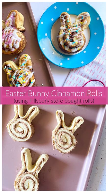 Easter Bunny Cinnamon Rolls...using Pillsbury canned cinnamon rolls - these bunnies are easy! Cinnamon Rolls Pillsbury, Easter Classroom Treats, Store Bought Cinnamon Rolls, Bunny Cinnamon Rolls, Bunny Rolls, Canned Cinnamon Rolls, Easter Classroom, Pillsbury Cinnamon Rolls, Easter Snacks