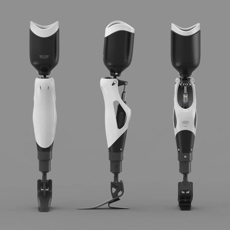 Prosthetic Limb, Travis Davids on ArtStation at https://www.artstation.com/artwork/rdJ8J Prosthetic Leg Design, Robotic Prosthetics, Leg Prosthesis, Leg Reference, Orthotics And Prosthetics, Robotics Engineering, Prosthetic Leg, Fusion 360, Medical Design