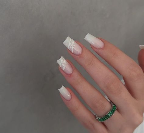 Square Nails Milky White, Medium Nails Square, Short Medium Nails, Nails Milky White, Nails Milky, White Summer Nails, Nail Appointment, Milky Nails, Nail Art Techniques