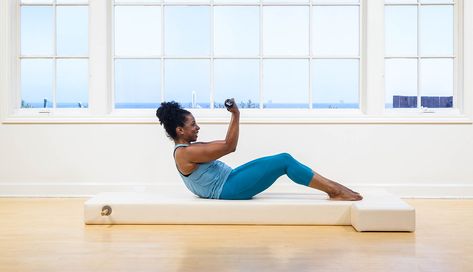 Add hand weights to your exercise routine to strengthen your upper body in the fifth class of our 30-minute Pilates series with certified instructor Kira Lamb. Aarp Benefits, Pilates Anytime, Pilates Benefits, Pilates Videos, Licensed Massage Therapist, Pilates Teacher, Pilates Instructor, Mind Body Connection, Workout Moves