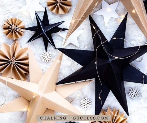 Diy Cinnamon Candle, 3d Paper Stars, 3d Paper Star, 3d Stars, Crafting Wire, Fall Arts And Crafts, Small Flower Pots, 3d Star, Christmas Projects Diy