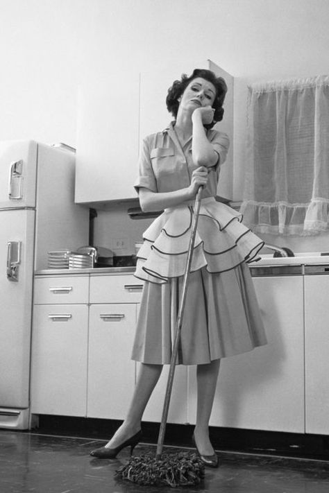 Photograph, Retro style, Standing, Snapshot, Black-and-white, Vintage clothing, Room, Fashion, Shoulder, Dress, 50s Housewife, 1950s Housewife, Vintage Housewife, Dorothy Parker, Cindy Sherman, Audre Lorde, Retro Housewife, Vintage Woman, Domestic Goddess