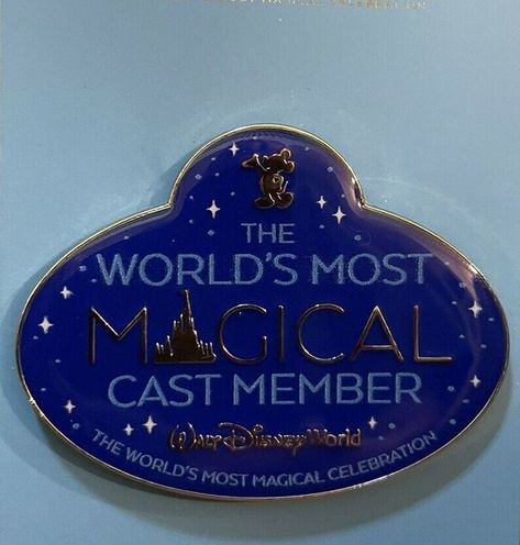 The World’s Most Magical Cast Member from the Disney pin series Walt Disney World 50th Anniversary 50th Anniversary Disney, Disney Anniversary, Walt Disney World 50th Anniversary, Disney World 50th Anniversary, Disney College, Disney College Program, After High School, Pin Trading, Disney Trading Pins