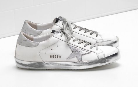 Golden Goose Deluxe Superstar - Silver Silver Golden Goose, Golden Goose Silver, Silver Outfits, Golden Goose, Golden Goose Sneaker, Sneakers, Silver