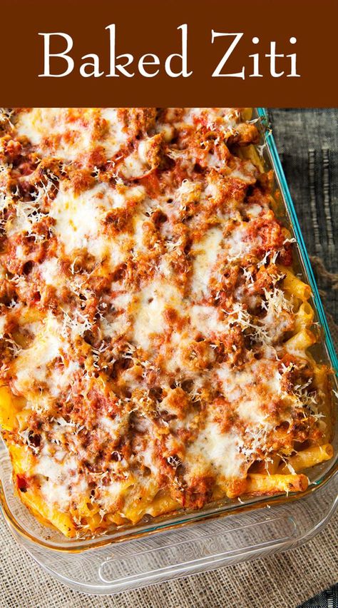 Sausage Tomato Sauce, Baked Tortellini Casserole, Ziti Al Forno, Easy Baked Ziti, Ziti Recipe, Ziti Pasta, Pasta With Sausage, Ziti Recipes, Baked Ziti Recipe