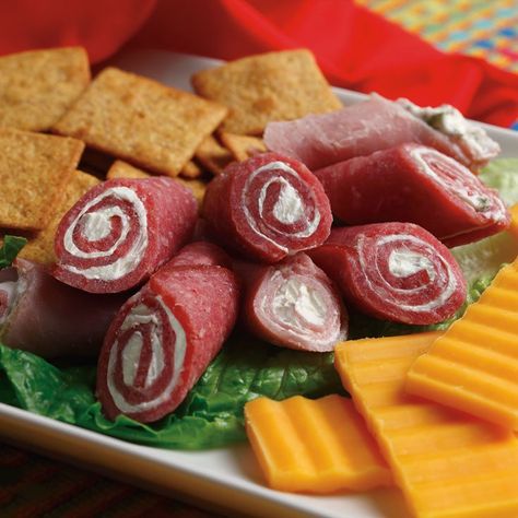 Bologna Recipes: 20 Inspired Meals That'll Win You Back to Team Bologna Sweet Lebanon Bologna Recipe, White Bread Sandwich, Picnic Appetizers, Cream Cheese Snacks, Bologna Recipes, Cream Cheese Roll Up, Cream Cheese Appetizer, Cheese Pinwheels, Cream Cheese Rolls