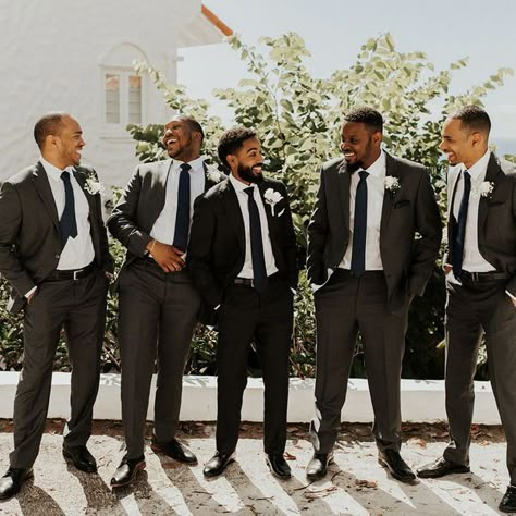 Charcoal Groomsmen, Bridesmaids And Groomsmen Colors, Dark Grey Groomsmen, Autumn Romance Wedding, Tangled Inspired Wedding, Groomsmen Colors, Fall 2023 Wedding, Male Wedding Guest Outfit, Winter Rustic Wedding