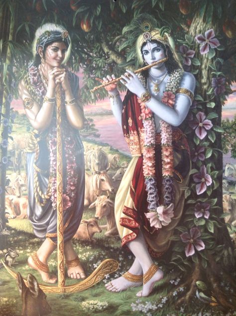 Krishna & Balaram Arte Yoga, Krishna Avatar, Baby Krishna, Radha Krishna Wallpaper, Hinduism Art, Hindu Mythology, Lord Krishna Wallpapers, Krishna Radha Painting, Radha Krishna Images