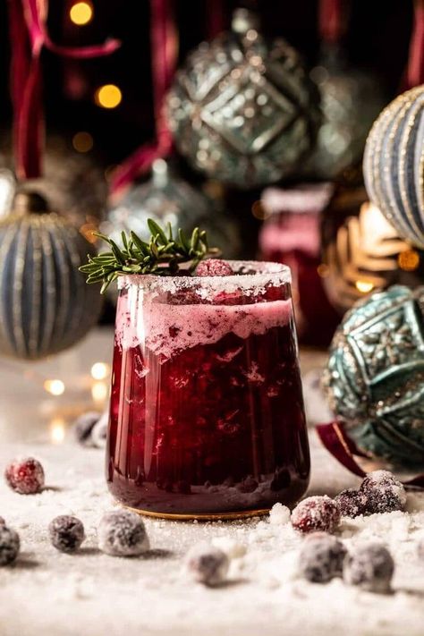 Frosted Mistletoe Margarita | halfbakedharvest.com Mistletoe Margarita, Festive Holiday Cocktails, Alcohol Beverages, Christmas Festivities, Christmas Entertaining, Holiday Cocktail, Half Baked, Holiday Meals, Half Baked Harvest