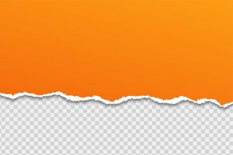 Tear paper or edge on a transparent back... | Premium Vector #Freepik #vector #background #banner #frame #card Orange Paper Texture, Orange White Background, Banner Frame, Png Images For Editing, Black Texture Background, Glowing Background, Logo Design Tutorial, Photo Album Design, Fashion Banner