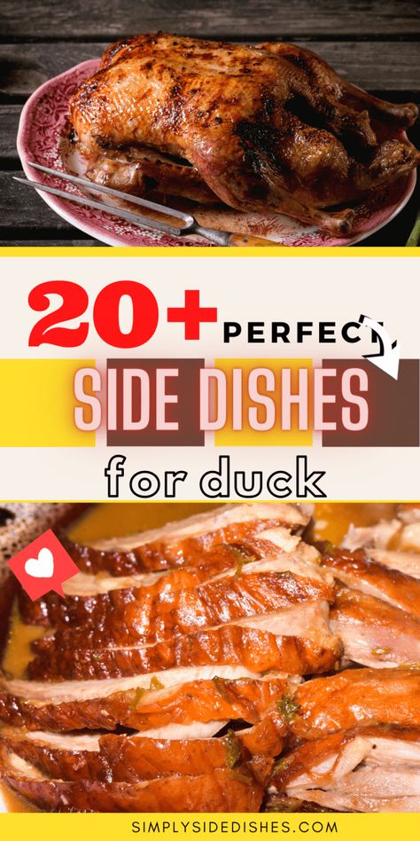 What To Serve With Duck, Whole Duck Recipes, Crispy Duck Recipes, Great Side Dishes, Duck Dishes, Rice Recipes Side, Roasted Side Dishes, Simple Ingredient Recipes, Goose Recipes