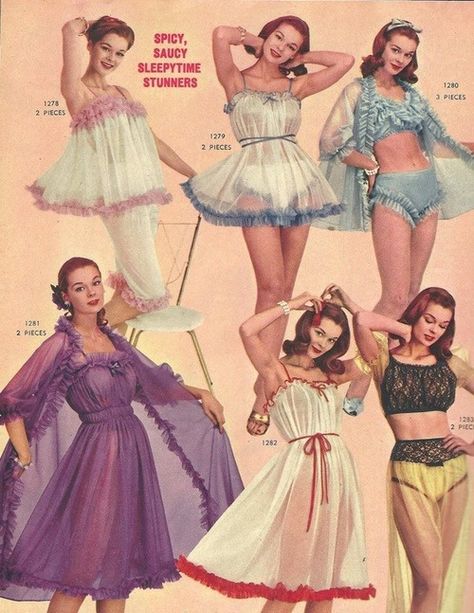 1950s Lingerie, Retro Lingerie, Lingerie Vintage, Look Retro, Retro Mode, Vestidos Vintage, 1960s Fashion, Vintage Vogue, Moda Vintage