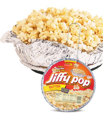 Jiffy Pop popcorn 1960's -70's Jiffy Pop, Butter Popcorn, Microwave Popcorn, Pop Popcorn, Campfire Cooking, Remember When, Quick Dinner, Stove Top, Gluten Free Recipes