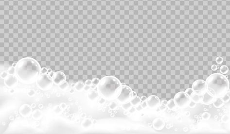 Free Vector | Bath foam realistic concept large bubbles of lush white foam on the surface with transparent background vector illustration Dark Lotus, Foam Bubbles, Bubble Background, Bath Bubbles, Wedding Couple Cartoon, Soap Suds, Soap Foam, Bath Foam, Bubble Foam