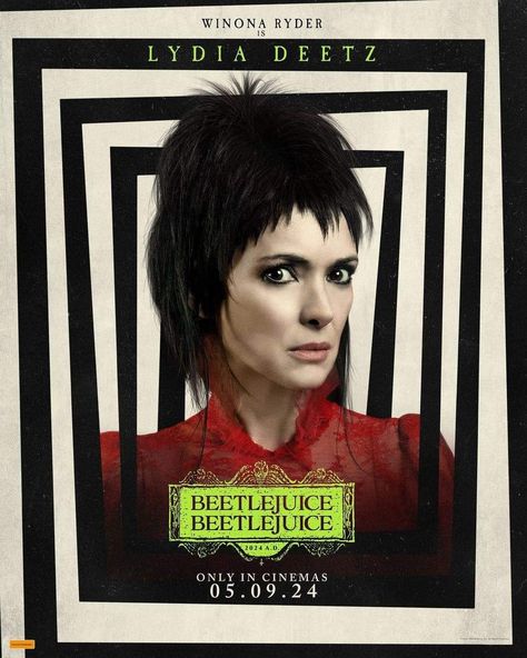 Beetlejuice Winona, Beetlejuice Characters, Lydia Beetlejuice, Beetlejuice Movie, Lydia Deetz, Beetlejuice Beetlejuice, Willem Dafoe, Michael Keaton, Original Movie Posters