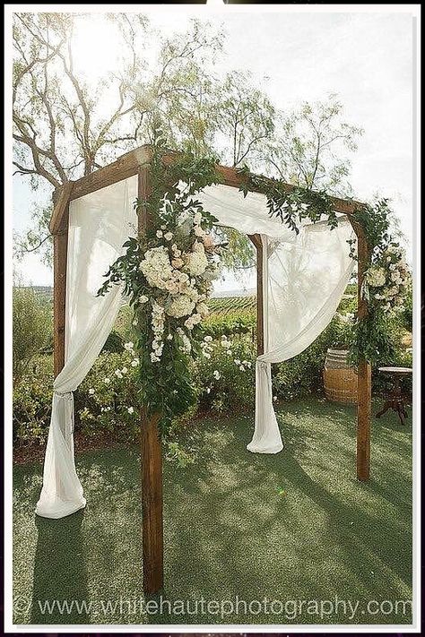 Looking for inspiration to elevate your ceremony decor? Check out these stunning wedding arch ideas featuring beautiful floral arrangements and elegant designs. Whether you prefer a rustic wooden arch or a modern minimalist structure, these ideas will help create the perfect backdrop for your special day. Say "I do" in style with these gorgeous wedding arch designs. Diy Wedding Arch, Backyard Wedding Ceremony, Rustic Summer Wedding, Wedding Setup, Wedding Arch Rustic, Wedding Ceremony Ideas, Gazebo Wedding, Wedding Ceremony Arch, Wedding Arbour