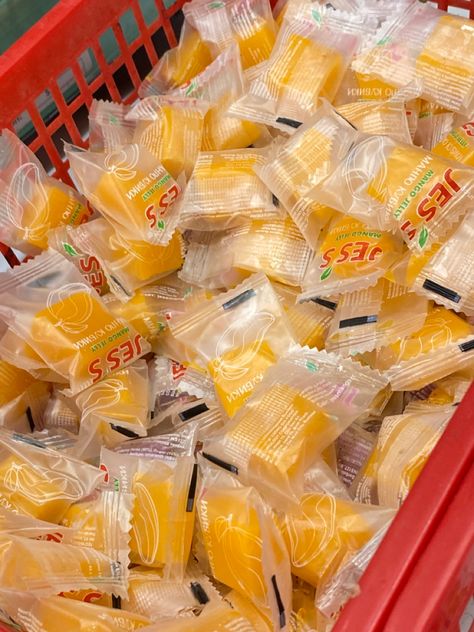 photo of cute orange mango candies Korea Convenience Store Aesthetic, Peelable Gummies, Korea Convenience Store, Convenience Store Aesthetic, Mango Candy, Mango Jelly, Store Aesthetic, Sweets Candy, Food Drinks Dessert