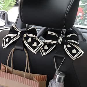 MAPLEROSE 2PCS Car Hook Purse Holder for Car Hooks for Purses and Bags Cute Car Seat Headrest Hooks for Car Purse Hook Hanger (2pcs Black) Temu Stuff, Car Hooks, Luxe Auto's, Car Seat Headrest, Purse Hook, Girly Car, Purse Holder, Black And White Heart, Cute Car Accessories