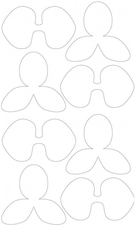 Paper Flowers Orchids, Orchid Paper Flower Template, Orchid Template Free Printable, Paper Orchids Diy, Orchid Template, Diy Shrink Plastic Jewelry, Paper Flower Patterns, Felt Flowers Diy, Fleurs Diy