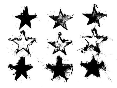 Goth Star Tattoo, Hell Star Designs, Black Star Tattoo, Star Grunge, Stamp Png, Grunge Star, Tattoo Trash, Stars Png, Grunge Png