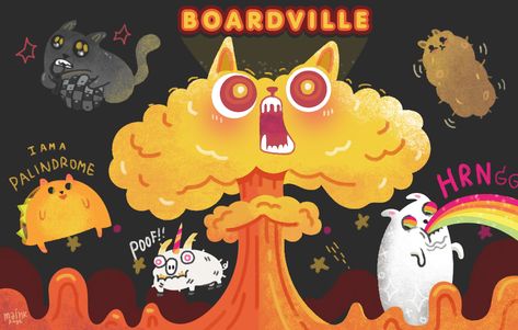 My (Fanart) commission for board game member card . (( BoardVille - Board game café )) Exploding Kittens Art, Caring For A Newborn, Exploding Kittens, Member Card, Kitten Art, Kitten Care, Newborn Care, Reference Photos, Art Reference Photos