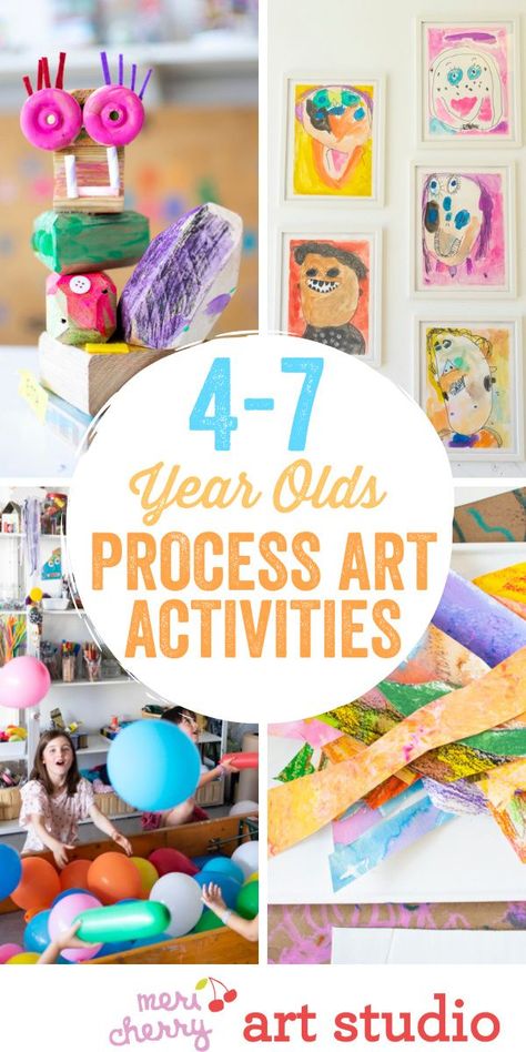 Arts And Crafts For Ages 4-5, Process Art Activities, Process Art Preschool, Meri Cherry, Open Ended Art, Making Decisions, Steam Activities, Art Camp, Preschool Art Activities