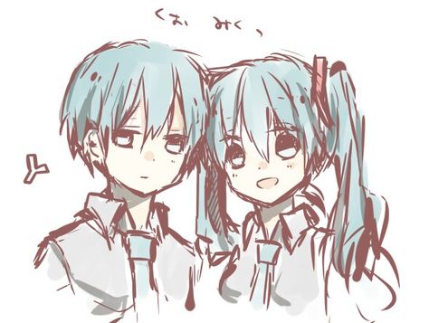 Hatsune Mikuo x Hatsune Miku Miku And Mikuo, Mikuo Hatsune, Miku Hatsune Chibi, Fandom Art, Miku Hatsune, Kawaii Art, Hatsune Miku, Vocaloid, Avatar