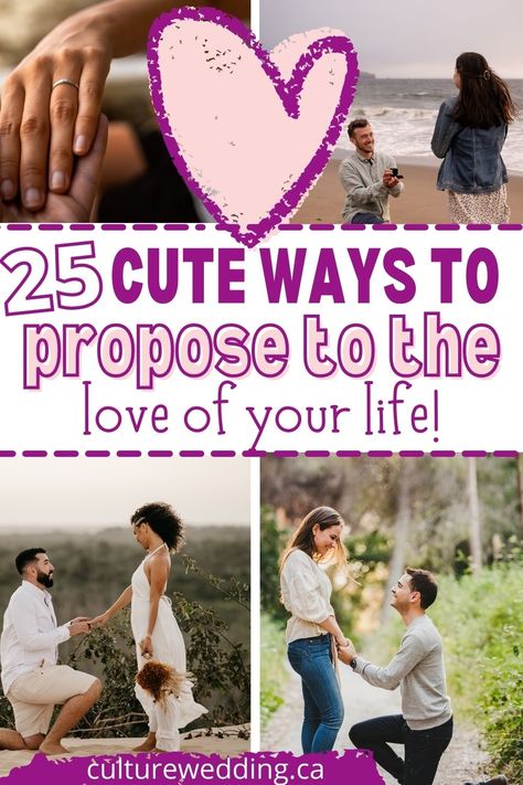 25 Cute Ways To Propose To The Love Of Your Life Ideas To Propose Him, Clever Proposal Ideas, Simple Proposals Ideas, Day Time Proposal Ideas, Cute Ways To Propose To A Guy, Special Proposal Ideas, Unique Wedding Proposal Ideas, Unique Marriage Proposals, Low Key Proposal Ideas