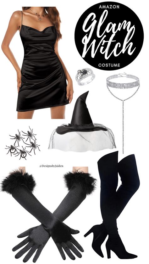 Hot Witch Costumes For Women, Baddie Halloween Costumes Duo, Halloween Costumes Baddie, Halloween Costumes Bff, Duo Halloween Costumes Bff, Baddie Halloween Costumes, Baddie Halloween, Witches Costumes For Women, Black Dress Halloween Costume