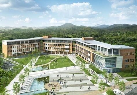 School Building Plans, School Building Design, College Architecture, Campus Design, University Architecture, School Interior, School Campus, Architecture Building Design, Education Architecture