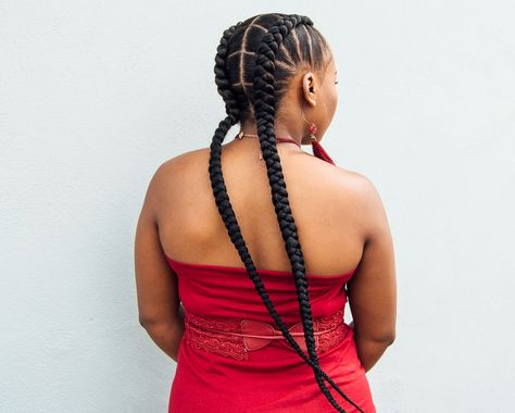 French braid ( two line Braid) Braids Lines Hairstyles, Ghana Braid Styles, Latest Braided Hairstyles, French Braid Styles, Two Braid Hairstyles, New Natural Hairstyles, African Hair Braiding Styles, French Braid Hairstyles, Braid Hairstyle