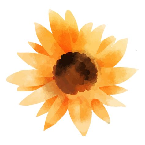 Sunflower from the top watercolor PNG Design Sunflower Poster Design, Sunflower Graphic Design, Sunflower Png Transparent, Sunflowers Art Paint Watercolor Sunflower, Sunflowers Transparent Background, Yellow Sunflower Print Graphic Tee, Sunshine Vibes, Sunflower Graphic, Architecture Portfolio Design