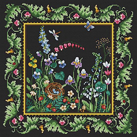 Kooler Design Studio - Floral Splendor - PDF Dragonfly Cross Stitch, Ehrman Tapestry, Cross Stitch Floral, Mill Hill Beads, Dragonfly Dreams, Flower Cross Stitch, Stitch Stuff, Cross Stitch Tree, Flower Cross