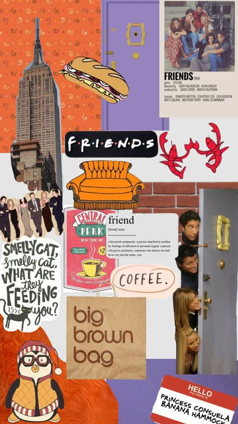 Friends Wallpaper Backgrounds, Iconic Friends Quotes, Friends Wallpaper Aesthetic, Friends Wallpaper Hd, Friends Collage, Wallpaper Notebook, Smelly Cat, David Schwimmer, Friends Cast