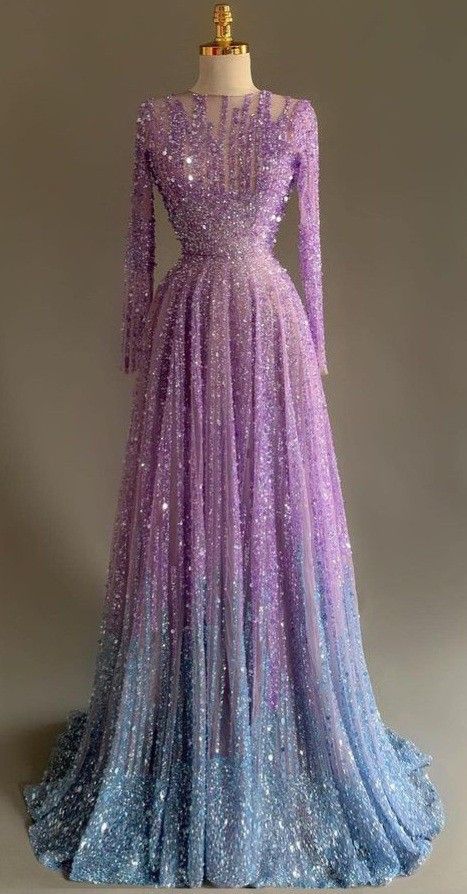 Blue Fairytale Dress, Aesthetic Frocks, Purple Blue Dress, Beautiful Gown Designs, Combination Dresses, Dress Engagement, Fancy Frocks, Hiking Photography, Gowns Dresses Elegant