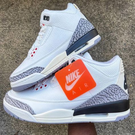 Jordan 3 White Cement Outfit, White Cement Outfit, White Cement 3, Jordan 3 White Cement Reimagined, White Cement Reimagined, Jordan 3 White Cement, Aesthetic Nike, Men Aesthetic, White Cement