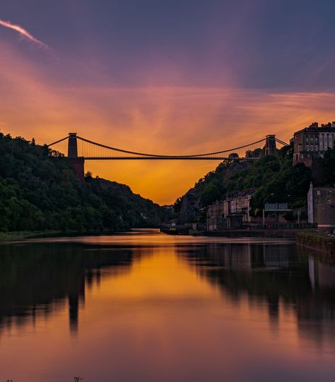 A golden evening Clifton Suspension Bridge,  Bristol. Clifton Bridge, Bristol Bridge, Suspension Bridge, Golden Gate Bridge, Golden Gate, Bristol, Gate, Bridge, England