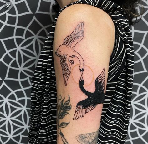 Black Swan Tattoo, Swan Tattoo, Dj Logo, Idle Hands, Clever Tattoos, Hilma Af Klint, Sketch Tattoo Design, Gaming Tattoo, Star Light