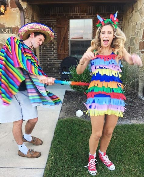 Mexican Theme Party Outfit, Mexican Theme Dresses, Mexican Fancy Dress, Easy Fancy Dress, Carnaval Outfit, Halloween Couple, Cute Couple Halloween Costumes, Diy Halloween Costumes Easy, Trendy Halloween Costumes