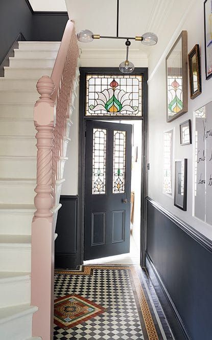 Victorian Terrace Hallway, Alex Stedman, The Frugality, Victorian House Interiors, Victorian Hallway, Hallway Colours, Hallway Inspiration, Flat Decor, 1930s House