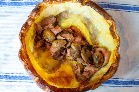 Yorkshire Pudding Wrap aka the British Burrito | Sandwich Tribunal Yorkshire Burrito Recipe, Yorkshire Pudding Burrito, Roast Beef And Yorkshire Pudding Sunday Dinners, Big Yorkshire Pudding, Filled Yorkshire Pudding, Yorkshire Pudding Wrap, Roasted Yukon Gold Potatoes, Sandwich Recipe Videos, Beans On Toast