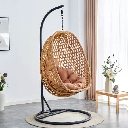 Dakota Fields Charlie-Jade Swing Chair with Stand | Wayfair Swing Chair, Hammock Chair, Swinging Chair, Hanging Chair, Hammock, All The Best, Jade, Cabin, Furniture Lighting