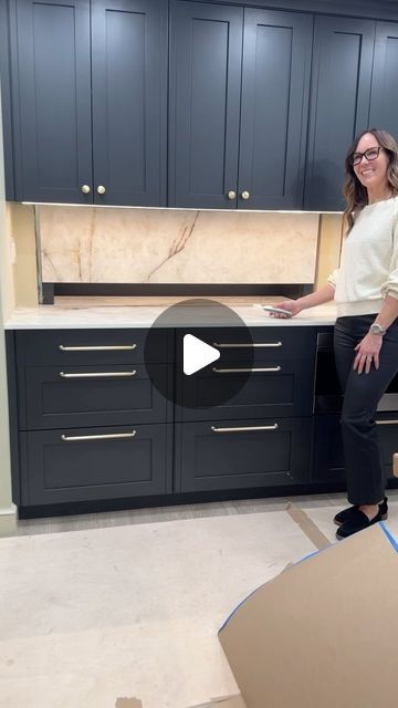 Newton Kitchens & Design on Instagram: "Behind this backsplash is a hidden appliance garage!⁣ ⁣ #hiddenspaces #uniquestorage #appliancegarage #kitchendesign #customkitchen #kitcheninspo #customcabinets #cabinetry" Kitchen Appliances Hidden, Kitchen Cabinets Hiding Appliances, Appliance Garage Sliding Door, Kitchen Garage For Appliances, Hidden Appliances Cabinet, Recessed Appliance Garage, Quartz Backsplash With Outlets, Hidden Rice Cooker Cabinet, Instant Pot Storage Cabinet