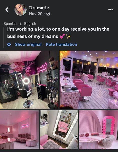 One Stop Beauty Salon, Hairstyles Room Decor, Hair Salon Decor Pink, Hairstylist Room Ideas At Home, Cosmetology License Aesthetic, Hairstylist Mood Board, Lash Tech Business Photoshoot Ideas, Lash Tech Room Ideas Luxury, At Home Boutique Setup