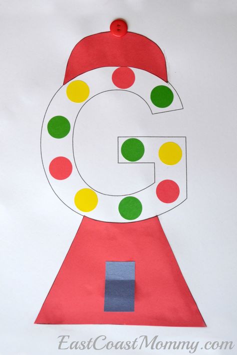 I love this letter G "gumball" machine. Lots of other letter G crafts on this website too. G Is For Gumball Craft, G Is For Gumball, Letter G Crafts For Preschoolers, Gumball Craft, Letter G Craft, G Craft, Letter G Crafts, Letter G Activities, Learning Centers Preschool