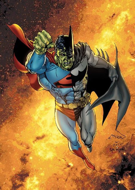 Composite Superman by Ethan Van Sciver, colours by Kyle Ritter * Darkseid Justice League, Make A Comic Book, Deadpool Funny, Superman Art, Comic Villains, Comic Book Superheroes, Dc Villains, Lex Luthor, Batman V