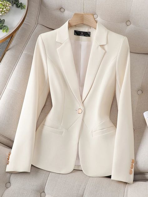 Fall Blazer, Formal Blazer, Ladies Blazer, Beige Blazer, Women's Outfits By Occasions, Blazer Beige, Women Formals, Blazer Outfits, Professional Outfits