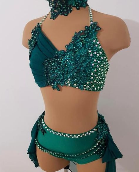 Dark Blueish Green, Acro Costumes, Pretty Dance Costumes, Skating Competition, Figure Skating Competition Dresses, Custom Dance Costumes, Blueish Green, Lyrical Costumes, Solo Costume